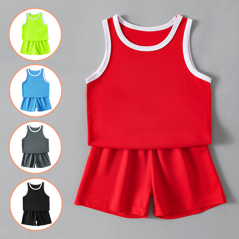 Trail Running Vest - 2-piece Boy Solid Color Sports Quick-drying