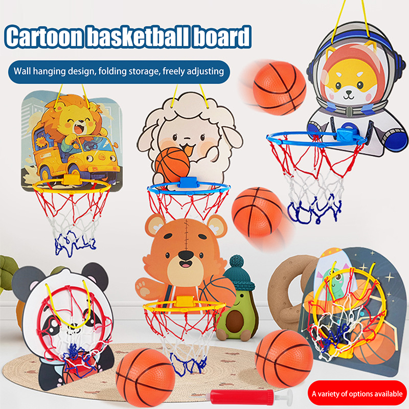 Outdoor Sport For Kids - [SH]1PC Kids Adjustable Basketball Stands Cartoon