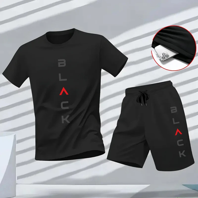 Outdoor Sport Leisure - Summer Men's Black Letter Printed Sports