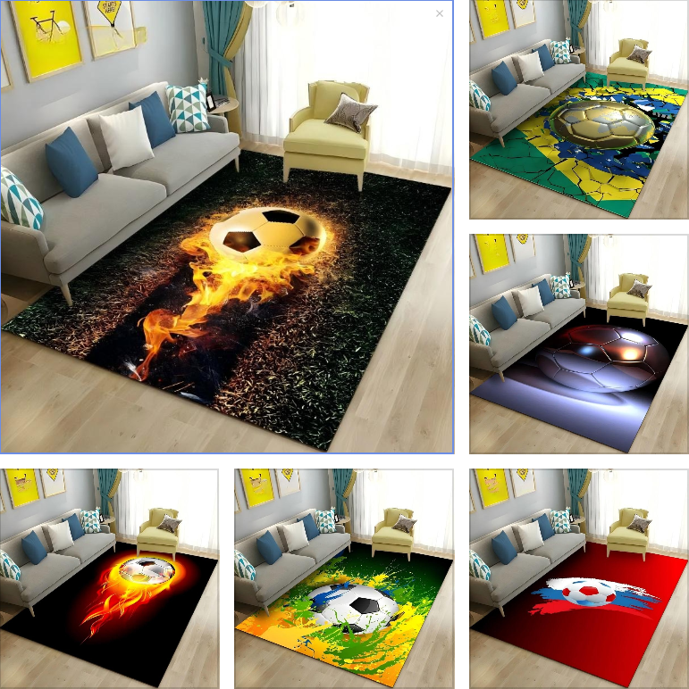 Outdoor Sport Live - 2D Soccer Football Sport Area Rug,Carpet