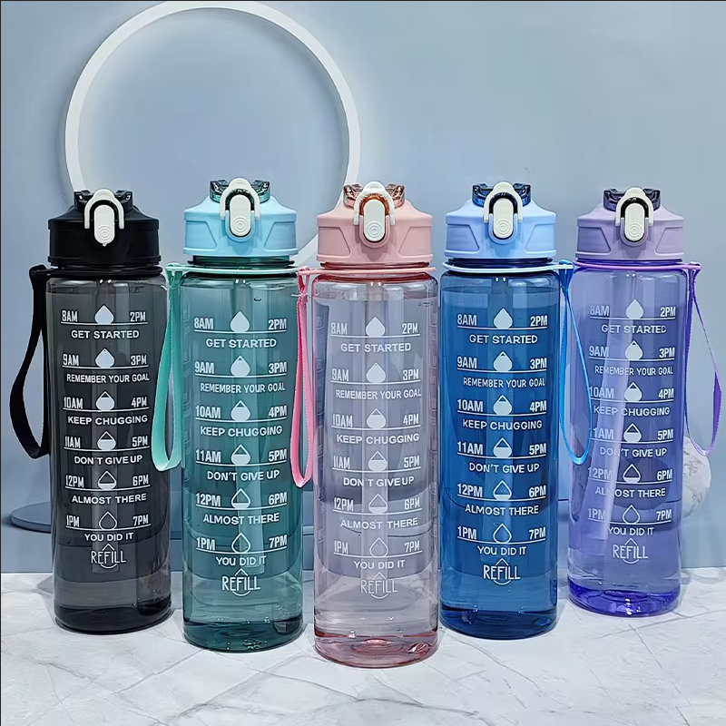 Outdoor Sport Field - 900ml Sports Bottle With Time Scale