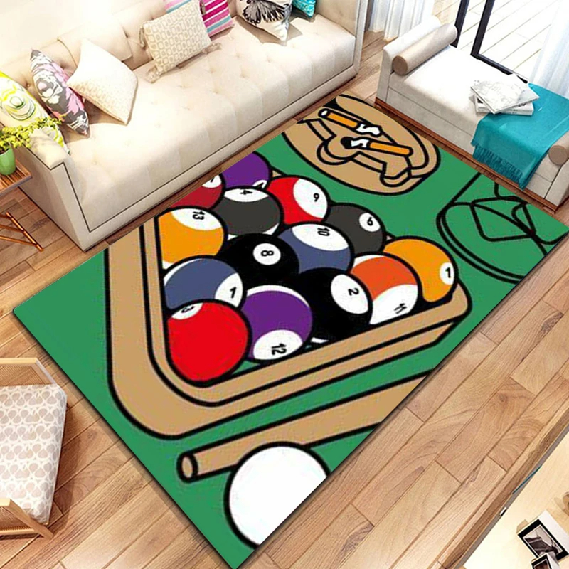 Billiards Area Rug, Ball Game  - Outdoor Sport Live recensie en prijs