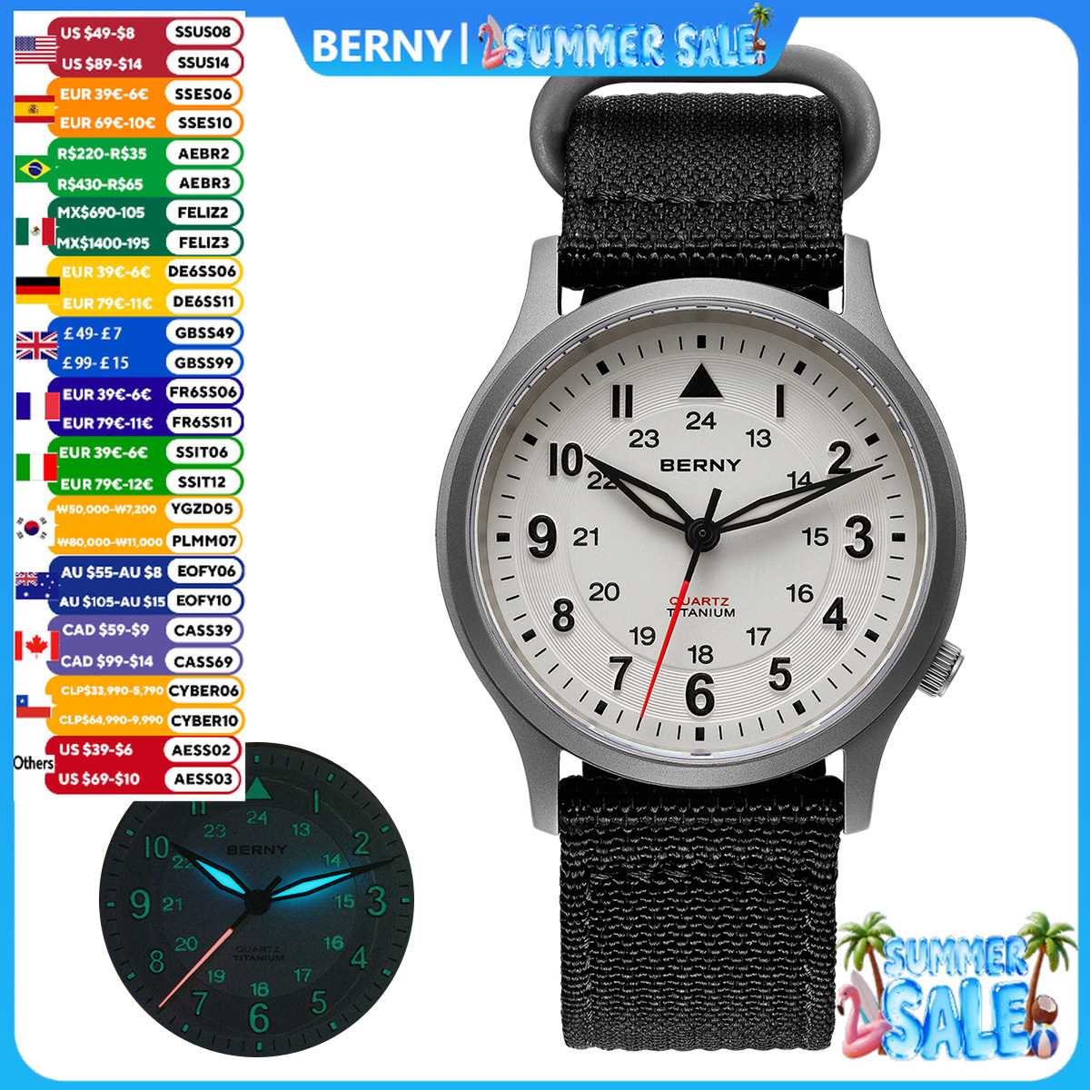 BERNY Titanium Watches for Men - Outdoor Sport Field recensie en prijs