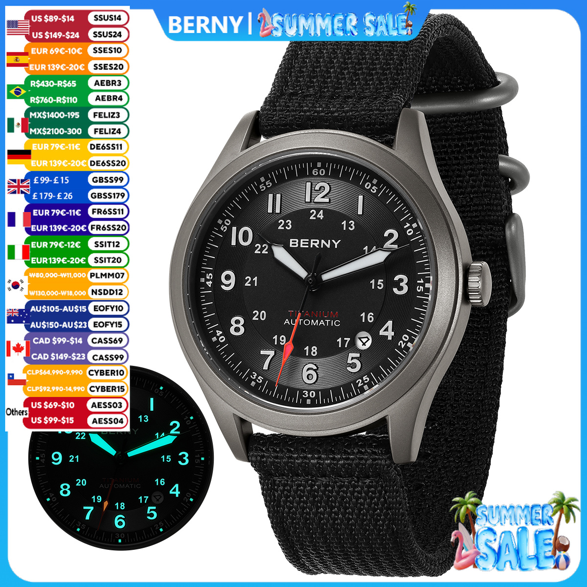 BERNY Titanium Automatic Men's - Outdoor Sport Field recensie en prijs