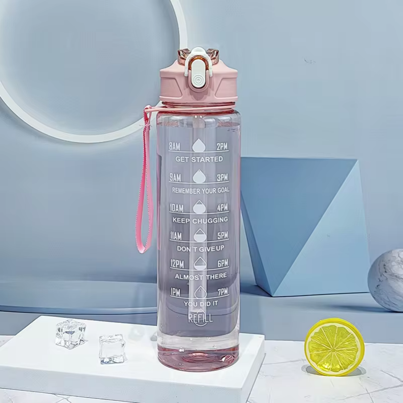 900ml Sports Bottle With Time  - Outdoor Sport Field recensie en prijs