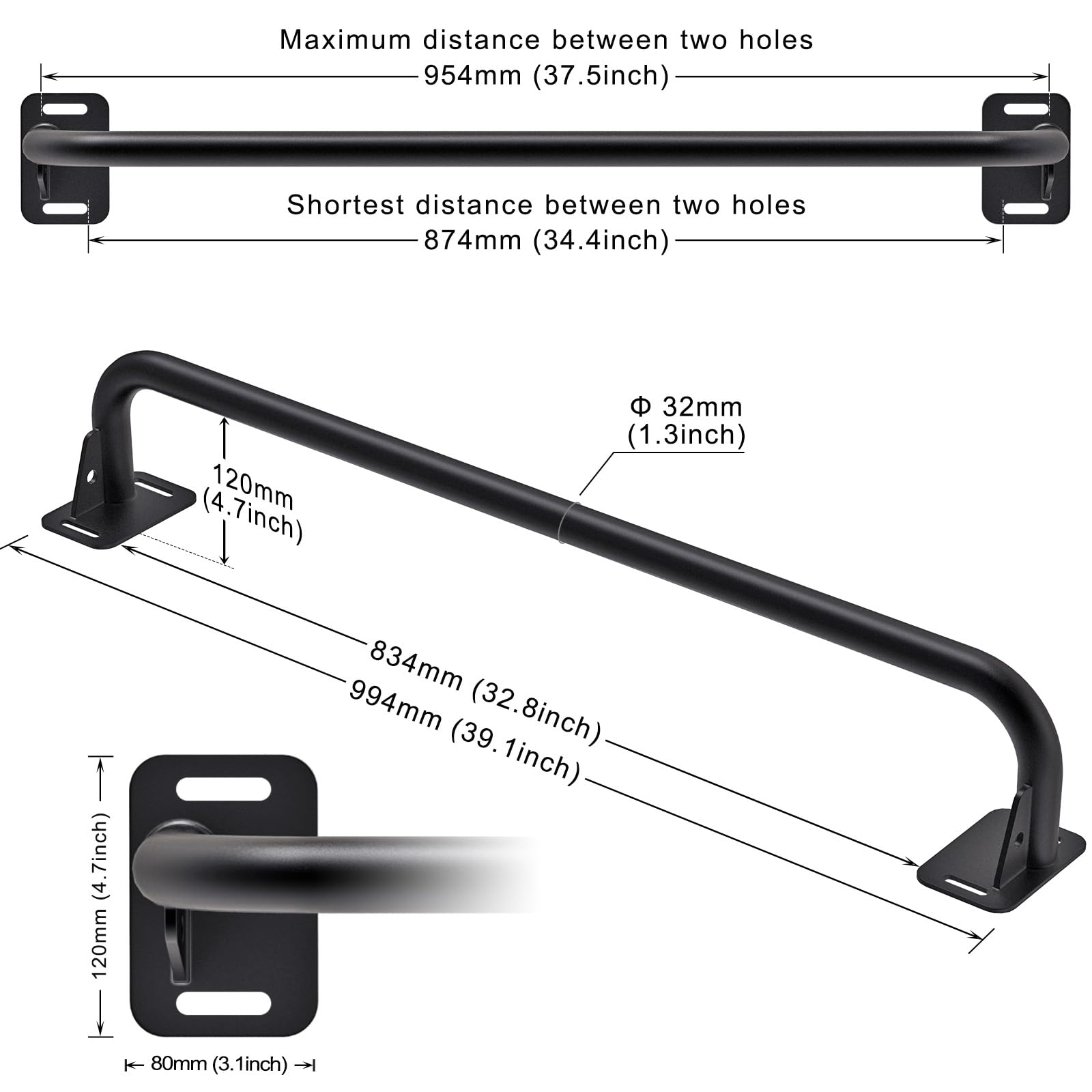 Heavy Duty Welded Pull Up Bar  - Chin Bar Doorway recensie en prijs