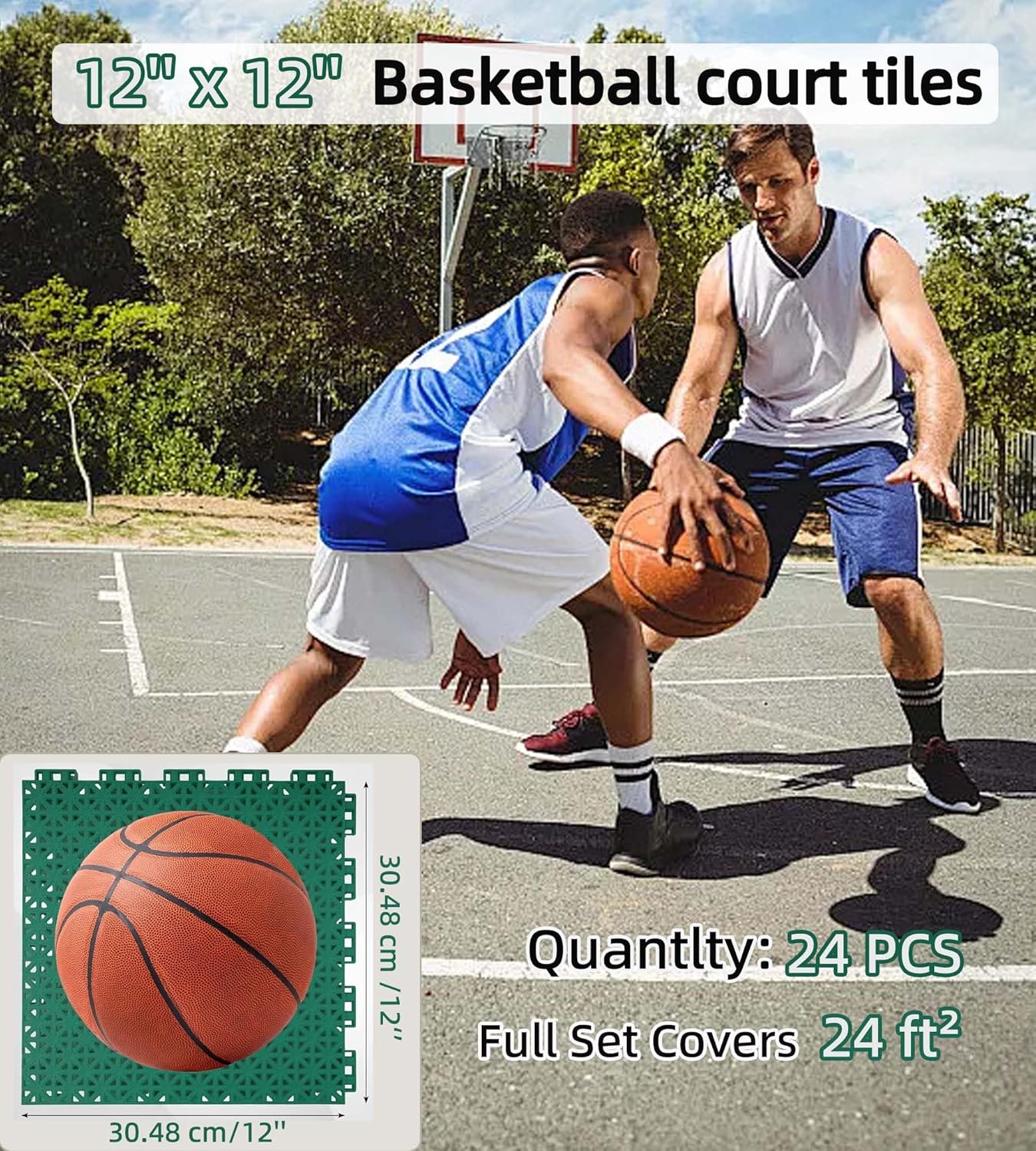 jxgzyy 24 PCS Basketball Court - Outdoor Sport Floor Tiles recensie en prijs